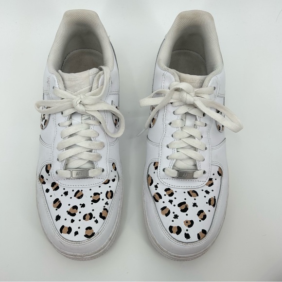 Nike Customized Cheetah Print Air Force 1s - Picture 4 of 6